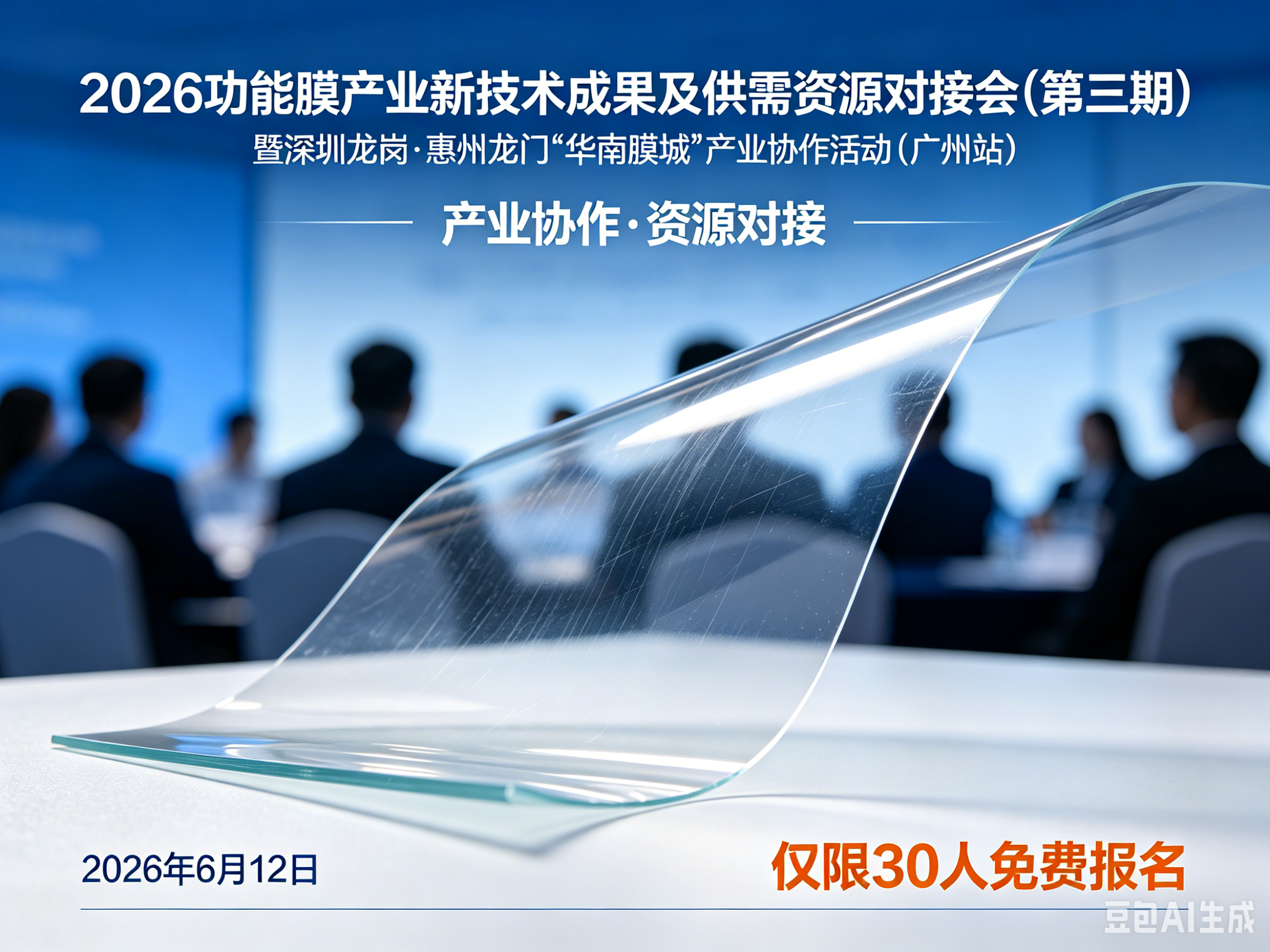 2026功能膜产业新技术成果及供需资源对接会（第三期）暨深圳龙岗·惠州龙门“华南膜城”产业协作活动（广州站）